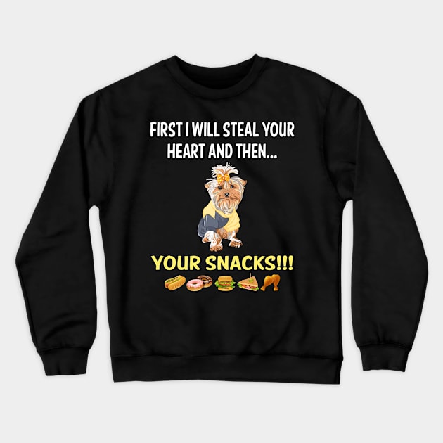 Steal Heart Yorkshire Terrier 47 Crewneck Sweatshirt by blakelan128